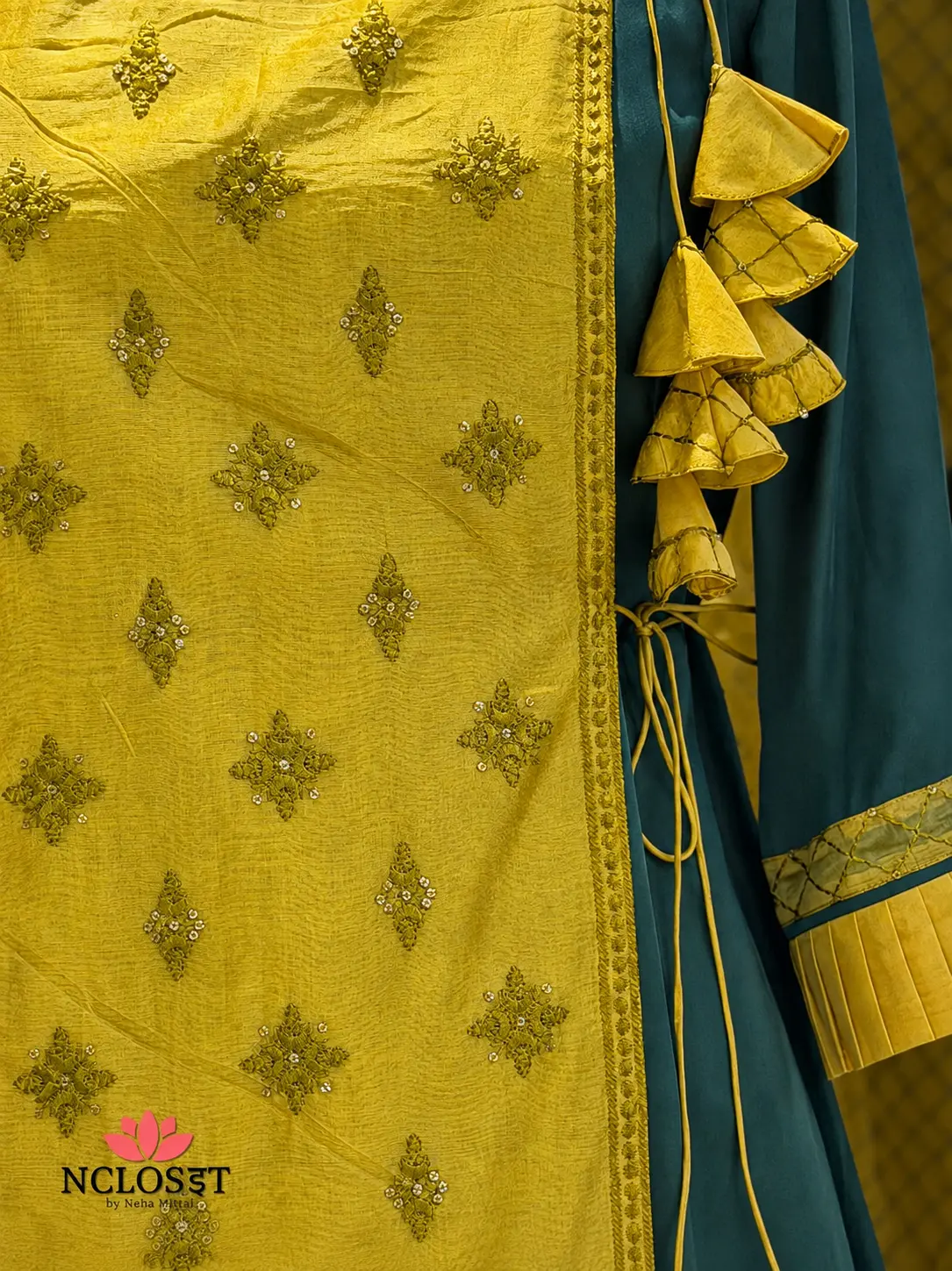 Yellow Angrakha kurti - Image 4