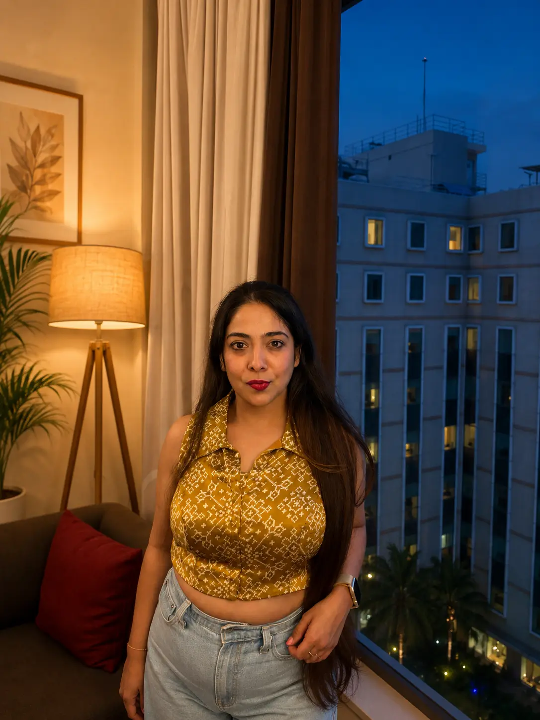Gaji Silk Yellow Crop Top - Image 5