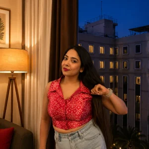 Gaji Silk Pink Crop Top