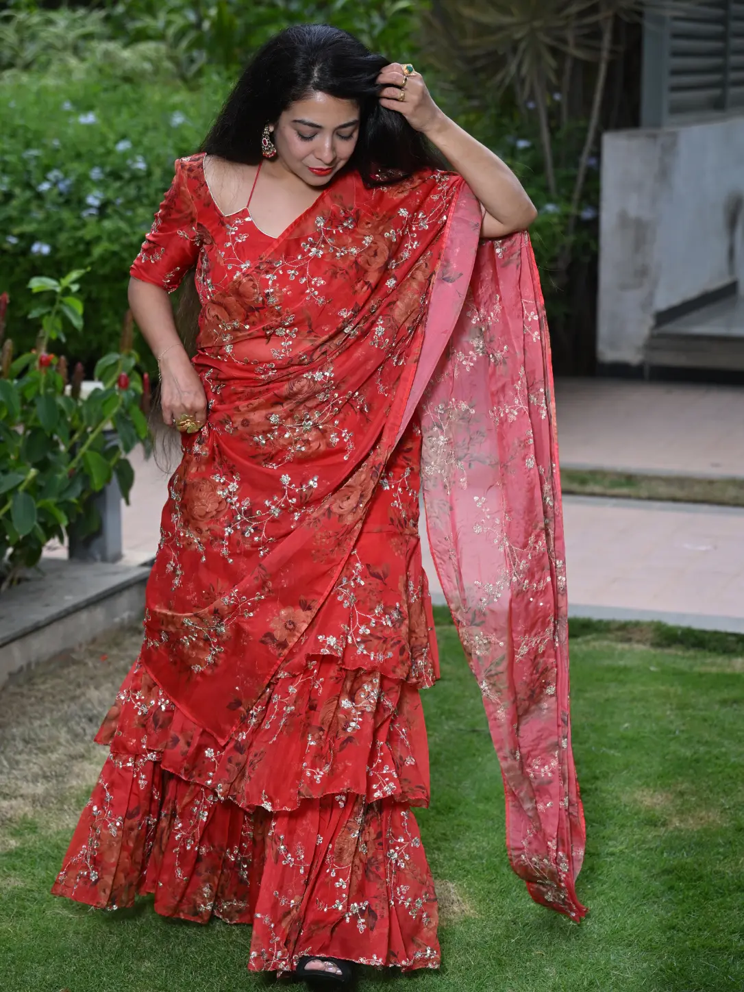 Organza Half Saree - Image 2