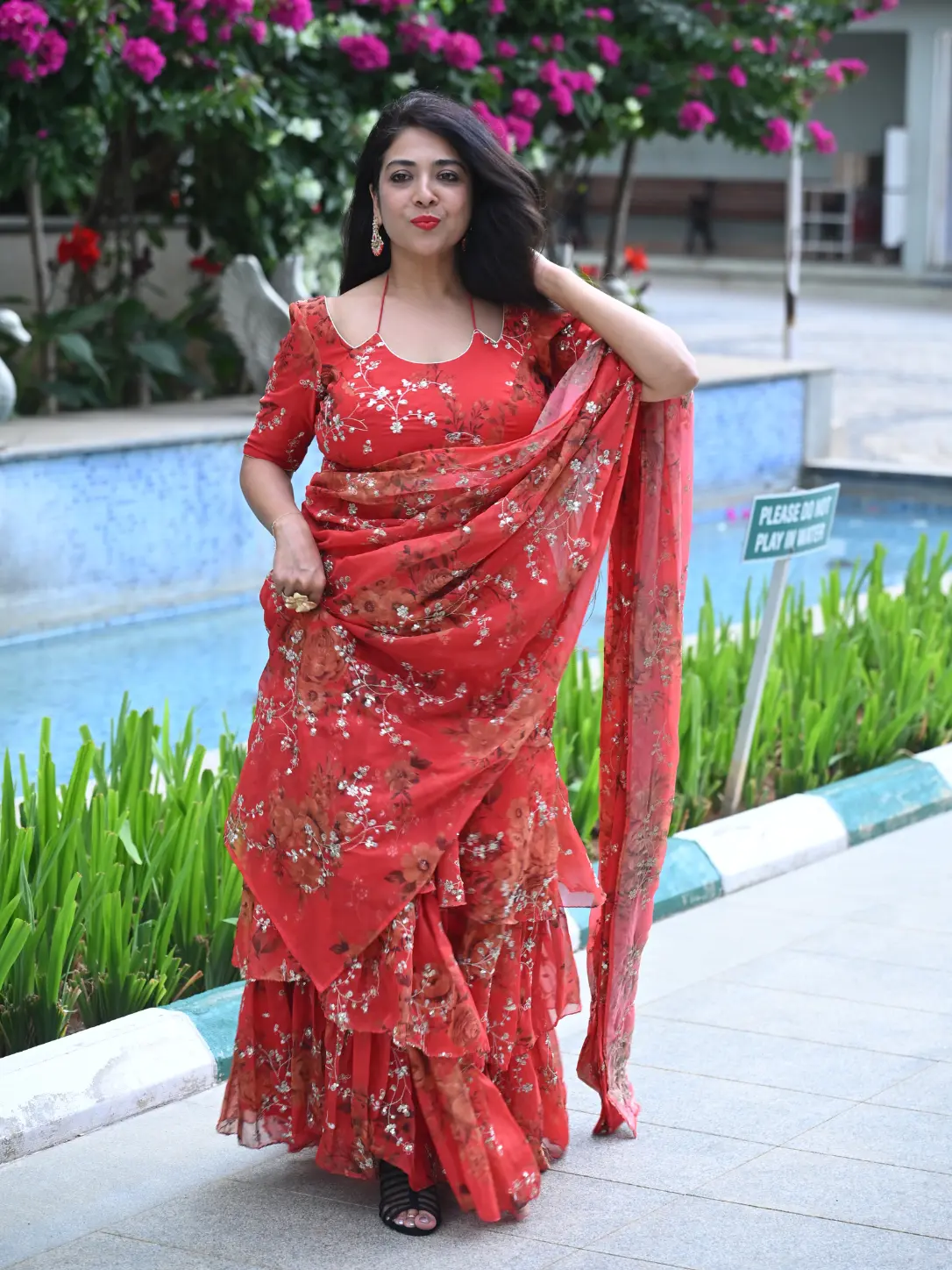 Organza Half Saree - Image 5